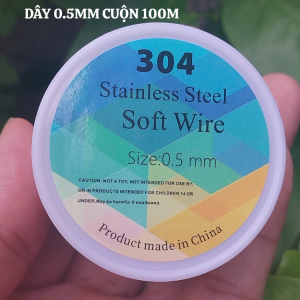Dây buộc Inox 304 dày 0.5mm cuộn dài 100m-Dây inox mềm