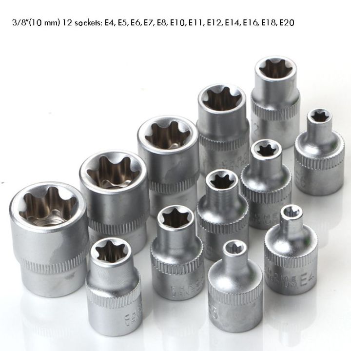 【Online】 3/8 Inch 5/16 Inch Drive Bit Socket Set 34 Piece Torx Bit ...