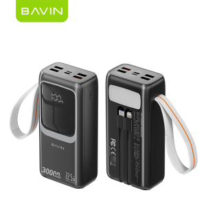 BAVIN PC1032 50000mAh / PC1031 30000mAh 22.5W PD Fast Charging Power bank Built-in Cable / Flashlight & LED Display