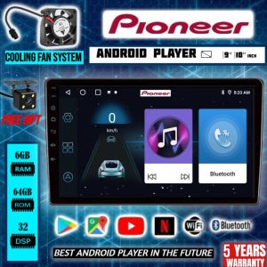 [ 12GB RAM+256GB ROM ] QLED Pioneer Android Player 9"10 inch Quad Core Car Multimedia MP5 Player Wifi