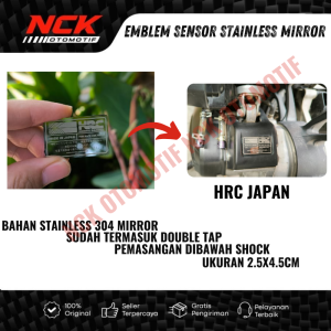 EMBLEM SENSOR VARIO 125 150 STAINLESS MIRROR SUDAH SAMA PEREKAT