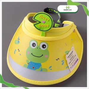 Mũ che nắng trẻ em vành rộng hoạt hình dễ thương kèm bao tay chống nắng đồng bộ – Chống tia UV