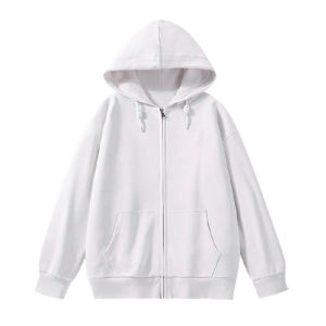 N&AI Fleece-Lined Thickened Hooded Cardigan Sweater Womens Winter plus Size Zipper Jacket Womens Warm Pocket Top Foreign Trade Womens Clothing