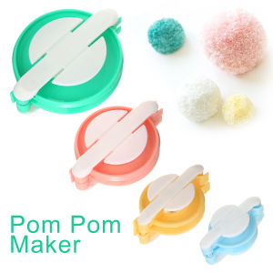 Pompom Makers 4 Size Pom Poms Maker Tool Set DIY Fluff Ball Weaver for DIY Wool Yarn Knitting Craft Project