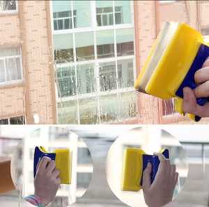 Alat Pembersih Kaca / Magnet Pembersih kaca / Pembersih kaca 2 sisi bolak balik