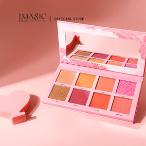 IMAGIC 8-Color/Set Blush Powder Pigment Orange Peach Pink Cheek Blush On Professional Easy To Wear Natural Korean Face Makeup Cosmetics
