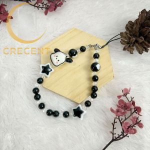 SANRIO Lanyard Tali Gantungan Gelang Strap HP Phone Charm Handphone Device Kamera Handmade Macaron Candy Lanyard Full Warna Korean Style Black Pink Estetik Bracelet Beads Hello Kitty Cinnamoroll Pompompurin My Melody Kuromi Pochacco