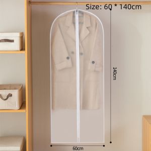 YOUJ 5 Packs Of PEVA Transparent Clothes Protective Cover Clothes Cover Clothes Storage Bag Clothes Cover Clothes Dust Cover