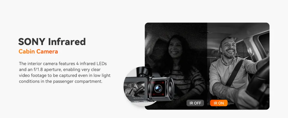 Van True N4 pro 3-channel dash cam 4K+1080p+1080p front and rear - Main Image