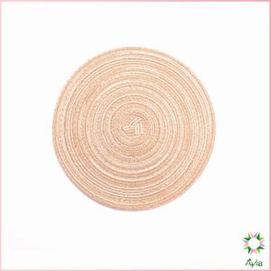 Ayla แผ่นรองจาน  ทรงกลม ทนความร้อน ที่รองจานสไตล์ญี่ปุ่น กันลื่น ทำความสะอาดง่าย Round placemat