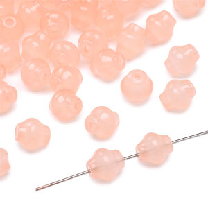 20pcs 8x9mm Glass Straight Hole Lantern Beads For Handmade Bracelet Necklace Earring Keychain DIY Craft Jewelry Making