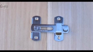 Door Hasp Latch Lock Stainless Steel Safety Packlock No Punching Clasp Sliding Door Latch for Barn Door Pet Door Bathroom Outdoor Garage Window Sliding Door