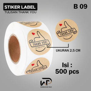 Stiker | 500 PCS (1 Roll) Stiker Label Thank You For Your Order | Stiker Label Kemasan | Sticker Thank You | Stiker Label Bulat 1 Inch