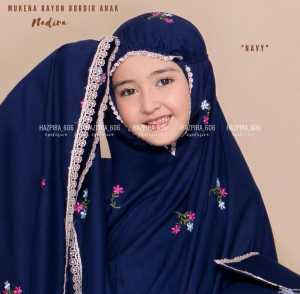 Mukena anak nadira rayon full bordir perlengkapan sholat anak sd 5-10thn terbaru