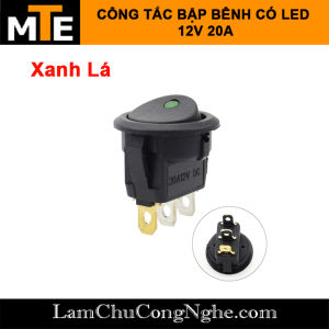 Công tắc bập bênh có đèn led ON/OFF 3 chân 12V 20a