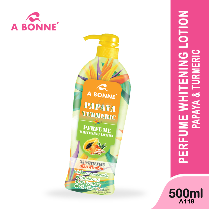 A Bonne Perfume Whitening Lotion 500ML Papaya Turmeric A119