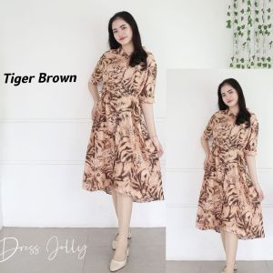 LDO Daster Jolly / Dress Wanita Polos Kancing RAYON