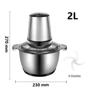 Meat Grinder Blender Chili Blender Pork Grinder 2L/5L Stainless Steel Blender Jar Strong and Durable Body Low Noise