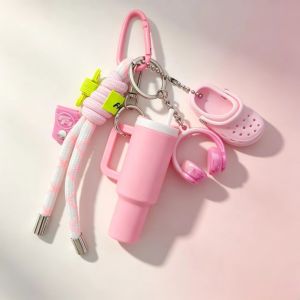 Creative Dopamine Exercise Woven Hanging Rope Pendant - Mini Water Cup Hole Shoe Combination Keychain Decorative Bag Pendant