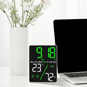 JD-5508 Jam Digital Smart Clock 2x Alarm Snooze Suhu & Kelembaban Ruangan Ukuran Pas Di Meja