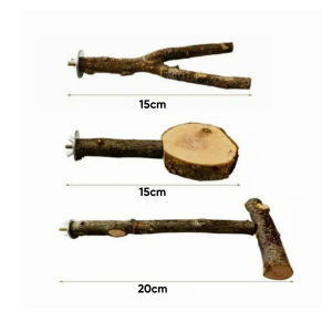 🇸🇬 Natural Wood Bird Perch Wood Stand Stick Natural Wood Branch