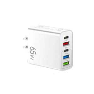 Phân phối năng lượng thông minh 65W Bộ chuyển đổi sạc 5 cổng thiết kế kết cấu nhựa phù hợp cho máy tính xách tay và điện thoại