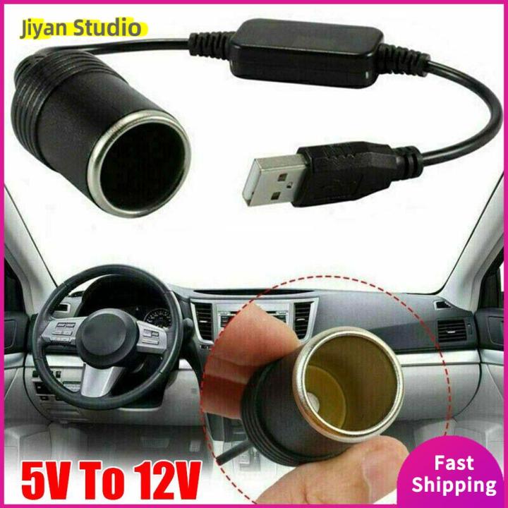 【COD】Universal USB Cable Car Accessories Auto 5V To 12V Female Plug ...