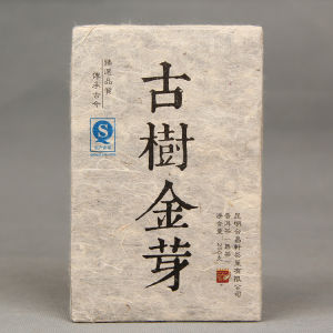 250g Yunnan Mengku Old‑Tree Golden Bud Ripe Pu‑er Brick Tea Traditional Fermented Household Sipping Tea