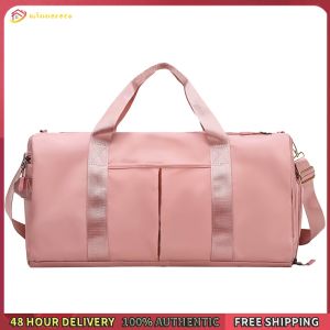 Winnereco Travel Bag Large Capacity Wet and Dry Yoga Fitness Bag Waterproof Dry and Wet Separation Fitness Bag Swimming Yoga Bag