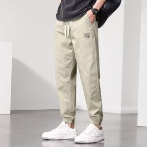 Z1BEE【M-5XL】2025 Men Quick Dry Sports Pants Summer Casual Joggers Lightweight Straight Leg Tapered Sweatpants Plus Size