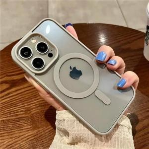 Luxury Shockproof Magnetic Wireless Charge Case For Magsafe for iPhone 16 15 14 Plus 13 12 11 Pro Max Transparent Bumper Cover