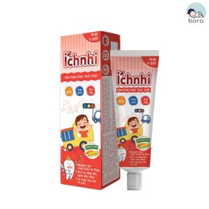 Kem đánh răng thảo dược Ích Nhi cho bé dưới 6 tuổi có thể nuốt không cay không flour Tuýp 50g
