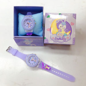 【Free box】Childrens Luminous Electronic Watch Cartoon SANIRO Melody Kuromi StellaLou LinaBell Cinnamoroll LED Watch for Boys Girls Students Birthday New Years Gift