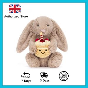 Jellycat Bashful Beige Bunny Birthday cake birthday rabbit doll soft and skin-friendly not easy to fall off jellycat doll Original and genuine products