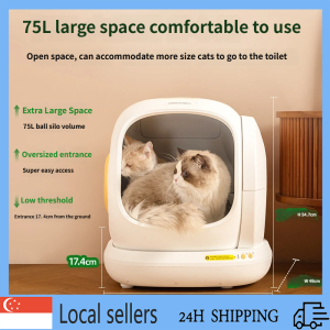 SG Fast Delivery 75L Fully Automatic Cat Litter Box App Controlled Enclosed Deodorizer Ultra-Sensitive Gravity Sensor
