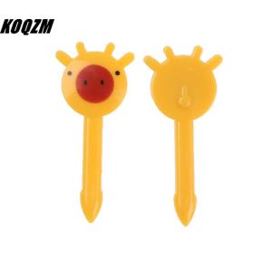KOQZM 6 10pcs packMini Cartoon Children SnackCake Dessert Pick Bento LunchesDecoration