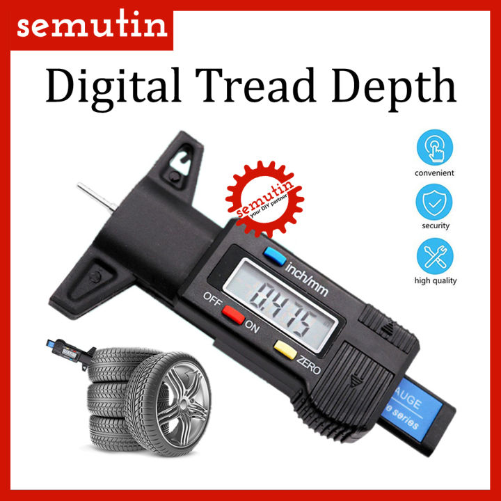 Digital Tread Depth Gauge LCD / Alat Ukur Kedalaman Ketebalan Ban