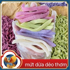 MỨT DỪA NON NGỦ SẮC RAU CỦ - VỰA KHÔ YẾN VY - MỨT DỪA BÉO THƠM