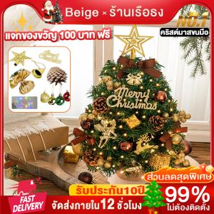 ต้นคริสต์มาส ตั้งโต๊ะ 60cm 🎄ต้นคริสต์มาส🎄ต้นคริสต์มาสพร้อมไฟ ต้นคริสต์มาสพร้อมไฟ  ตั้งโต๊ะ + ของตกแต่งคริสมาสต์  Christmas tree