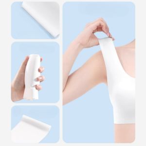 SWEET Shockproof Disposable Bra Wireless Close-fitting Ice Silk Bra Comfortable Lingerie Seamless Bralette Girls Women