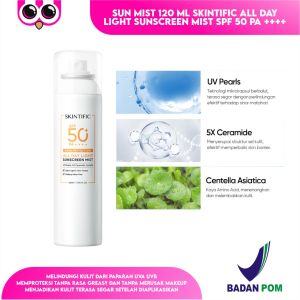 SUN MIST 120 ML SKINTIFIC ALL DAY LIGHT SUNSCREEN MIST SPF 50 PA ++++ SUN SCREEN SPRAY ANTI UV