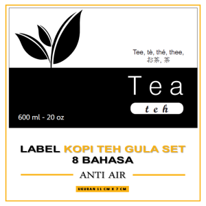 Toples Kopi Teh Gula Set Unik 8 Bahasa