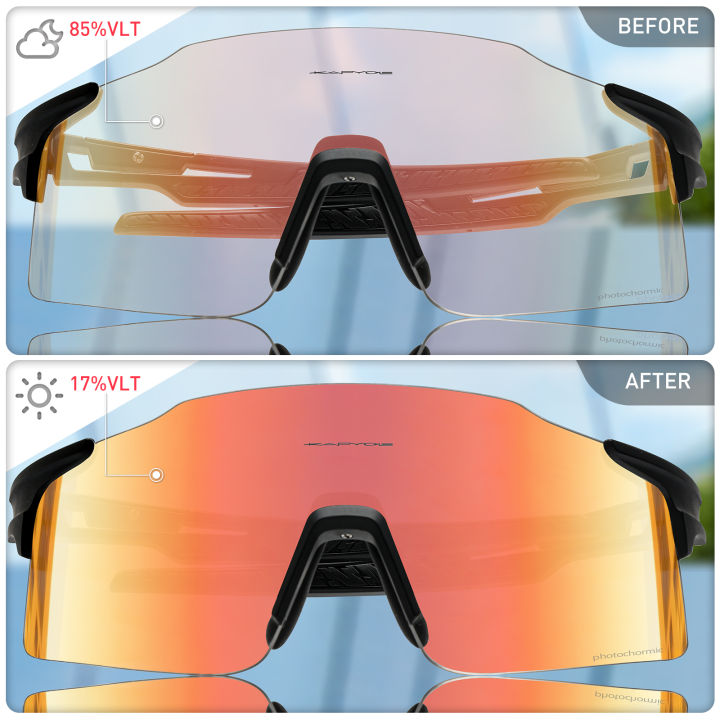 Lunettes de Cyclisme Kapvoe Blanches/Roses main image 1