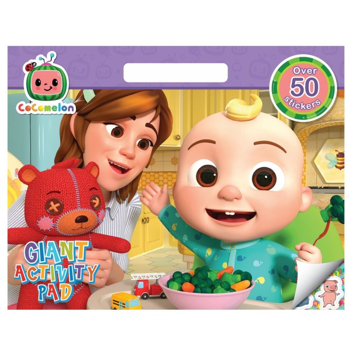 CoComelon Giant Colouring Book Pad With 50 Stickers Activities ...