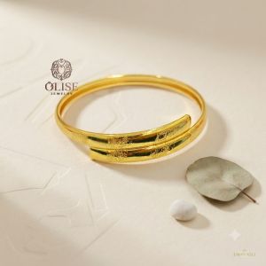 Gelang Bangle Super Simple Warna 24 Karat Wanita Lapis Emas
