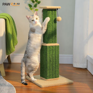 Large Cat Scratching Post for Indoor Cats Adults Ultimate Scratch Post with Woven Sisal Dangling Ball Tall Cat Scratcher Cat Toy