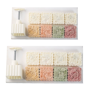 Square Fish Pattern Dessert Press Molds Cookie Molds Chinese MidAutumn Dessert Maker Decorating Tool for Cookie