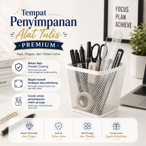 799 - Tempat Pulpen Pensil Alat Tulis Kantor Sekolah - Stationery Cup Holder Organizer