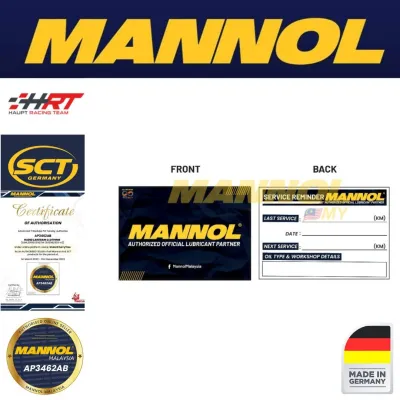 High Quality General Use MANNOL Mileage Sticker for Windscreen for Engine Oil Auto Transmission Fluids Service & Etc