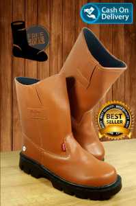 Sepatu Kerja Safety Proyek Lapangan & Sepatu Safety Boots Ujung Besi Pria